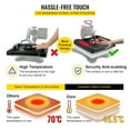 thumbnail image 6 of VEVOR 8-in-1 Heat Press Machine - ETL Certified, 15x15 in, Power-Saving Sublimation, 360° Rotation, Ideal for Shirts, Caps, Mugs, 6 of 11