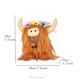 thumbnail image 4 of Ganado Escocés Pelo Largo Vaca Muñeca Simulación Flor Larga Lossy Vaca Muñeca Decoración Juguete, 4 of 5