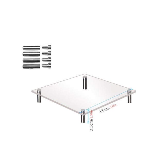 RKSTN Storage Rack Three-Dimensional Multi-Layer Transparent Acrylic Cake Hand-Made Display Stand, Metal Bracket, Set Shelf A Kitchen Gadgets