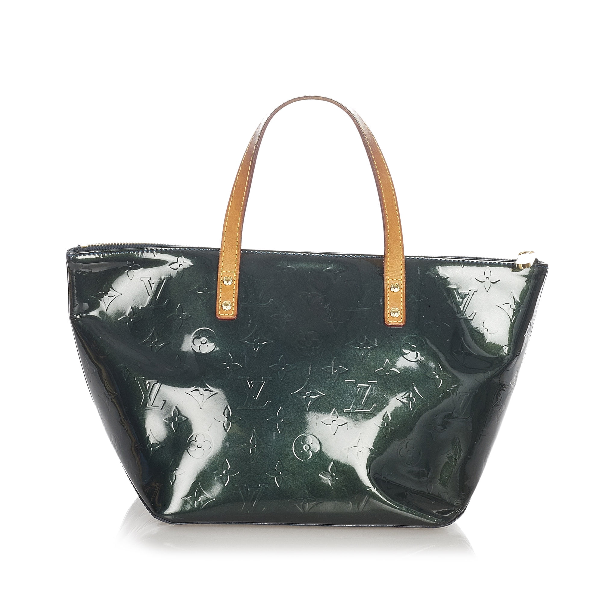 Pre-Owned Louis Vuitton Vernis Bellevue PM Leather Green 