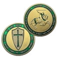 thumbnail image 1 of Coin Armor Warrior Holy Shield, caballero dorado, 4 cm, hierro, 1 of 3