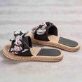 thumbnail image 5 of FAKKDUK Women's Espadrille Bow Knot Flat Sandal Slippers For Women Indoor And Outdoor Womens Straw Woven Slippers Shoes Bottom Comfortable Sandals Ladies Platform Trendy Sandal Slides, 8.5&Black, 5 of 8