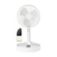 thumbnail image 3 of Ventilador de pedestal plegable, silencioso, para escritorio, ideal para viajes y pesca. Blanco, 3 of 9