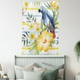 thumbnail image 4 of Parrot Tapestry, Tropic Pattern with Parrot Orchids and Hibiscus Flowers Hawaiian Jungle Style Image, Wall Hanging for Bedroom Living Room Dorm Decor, 40W X 60L Inches, Multicolor, by Ambesonne, 4 of 5