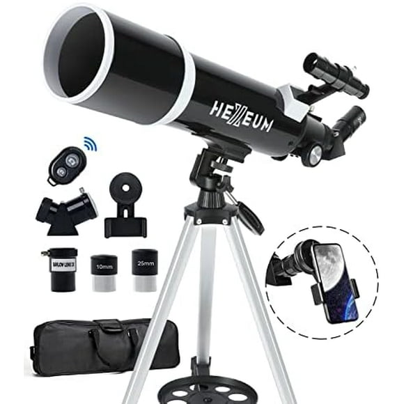 Telescope for Adults &amp; Beginner Astronomers - 80mm Aperture 600mm Fully Multi-Coated High Transmission Coatings with AZ Mount Tripod Phone Adapter  Carrying Bag  Wireless Control.