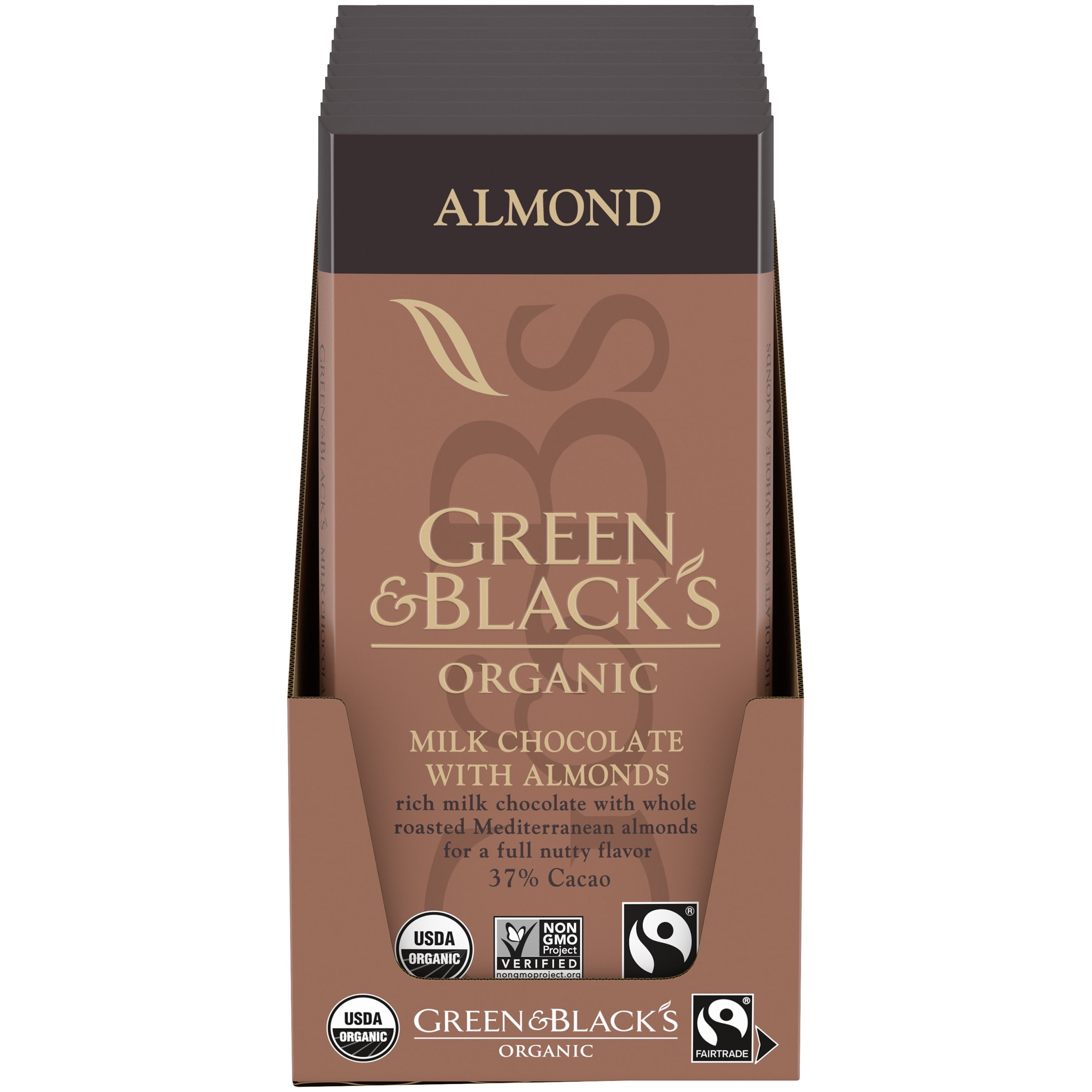 Green & Blacks Organic Milk Chocolate with Almonds Morocco Ubuy