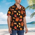 thumbnail image 2 of Lsque Thanksgiving Turkey 1 pattern Hawaiian Shirt for Men, Unisex Summer Beach Casual Short Sleeve Button Down Shirts-Small, 2 of 9