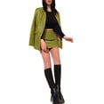 thumbnail image 4 of SAYOO Traje de manga larga para mujeres, chaqueta de botón de solapa de color sólido SAYOO moda, 4 of 7