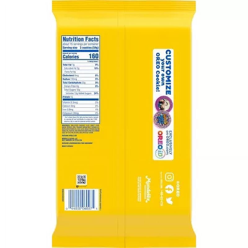 OREO Golden Family Size Sandwich Cookies, Perfectly Dunkable, 18.12 oz - Classic Vanilla Cream Filling, Perfect for Sharing. (Pack Of 2)