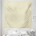 thumbnail image 1 of Geometric Tapestry, Geometric Girih Pattern with Simple Star Inspired by Old Ornaments, Fabric Wall Hanging Decor for Bedroom Living Room Dorm, 5 Sizes, Earth Yellow and White, by Ambesonne, 1 of 1