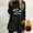 Black, variant on Women's Warm Long Sleeve Round Neck Loose Solid Pocket Top for Winter Casual Comfort Blouse