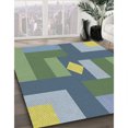thumbnail image 3 of Ahgly Company Machine Washable Indoor Square Transitional Green Area Rugs, 6' Square, 3 of 7