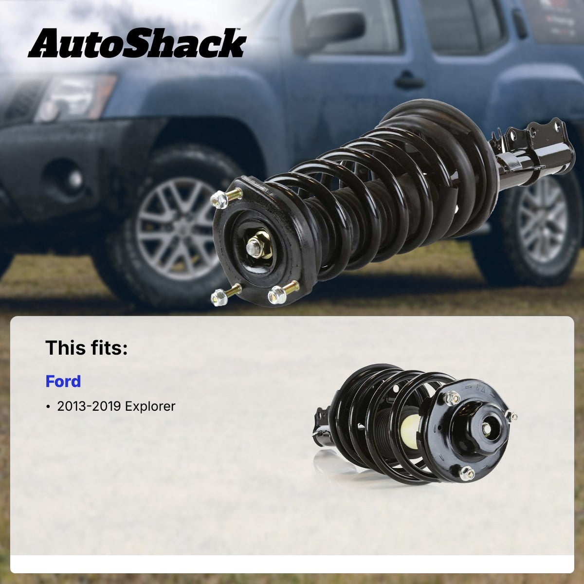 AutoShack Front Complete Strut & Coil Spring Assembly - Driver Side for Ford, Explorer 2013-2019, AWD V6 3.5L