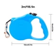 thumbnail image 2 of PetEquip Pet Walking Extendable Leash Automatic Retractable Nylon Walking Rope Pet Extending Leash, Blue & Small, 2 of 9
