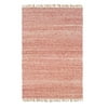 Linon Home Décor Verginia Berber Area Rug Collection, Red and Natural, 3.5' x 5.5'