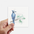 thumbnail image 1 of Branche Bleu Perroquet Autocollant Carré Imperméable Autocollants Papier Peint Voiture Decal, 1 of 1