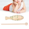 thumbnail image 4 of Wooden Percussion Instrument, Improve Parent Child Relationship Multiple Tones Fish Shaped Percussion Instrument Cultivate Musical Interest   For Kindergarten Red,Wood, 4 of 8