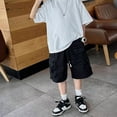 thumbnail image 2 of XDZJLR Pantalons pour Garçons Enfants Cargo Jeunesse Décontracté Extensible Extérieur Bas Cargo Pantalons 4-5 Ans, 2 of 7