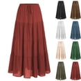 thumbnail image 6 of Womens Maxi Skirts, Elastic High Waist A-Line Tiered, Long Flowy Skirts, Casual Beach & Vacation Wear, 6 of 6
