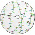thumbnail image 1 of FMSHPON Christmas Lights Xmas Christmas Tree Skirt Stand Mat for Holiday Party Decoration Indoor Outdoor 48 inches, 1 of 3