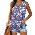 thumbnail image 2 of JGTDBPO Independence Day T-Shirt For Women Plus Size Summer Tank Tops In Red White And Blue Stylish Top Women Short Sleeveless V-Neck Independence Day Loose T-Shirt Blouse Tops Vest, 2 of 5