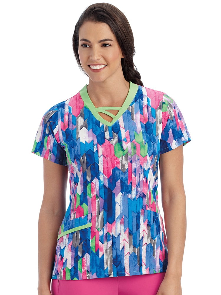 Jockey® Scrubs Clearance Jockey® Scrubs Women's VNeck Geometric