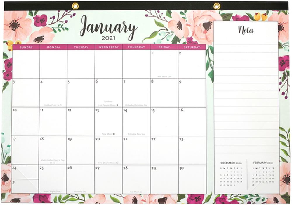 2021 Floral Desk Calendar Pad (with Stickers) (Other)