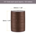 thumbnail image 2 of Unique Bargains 2 Pack Thin Waxed Thread 137 Yards 0.55mm Polyester String Cord for Machine Sewing Hand Quilting Weaving, Coffee, 2 of 5