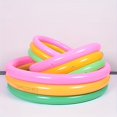 thumbnail image 2 of Bamboohart Portable Round Rainbow Inflatable Pool for Adults - Foldable PVC Swimming Pool with Multi-Color Stripes  1-3 Person Capacity  Perfect for Parties  Music Festivals & Vacation Fu, 2 of 6