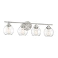 thumbnail image 3 of Carson 4-Light Bathroom Vanity Light in Satin Nickel, 3 of 5