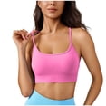 thumbnail image 1 of Mujeres de color sólido cuatro filas ajustable inalámbrico sujetador doble hombro yoga deportes sujetador a prueba de choques, ejercicio deportes sujetadores para mujeres, 1 of 7