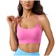 thumbnail image 1 of Mujeres de color sólido cuatro filas ajustable inalámbrico sujetador doble hombro yoga deportes sujetador a prueba de choques, ejercicio deportes sujetadores para mujeres, 1 of 7