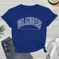 thumbnail image 2 of Bibifish Womens Tee Tops Los Angeles Letter Print Loose Fit Soft Smooth Crew Neck Short Sleeve Tee Tops Going Out Travel Chic Summer T Shirts, 2 of 3