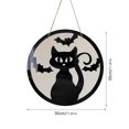 thumbnail image 5 of MOQIN Halloween Decorations Outdoor Halloween Wooden Ornaments Witch Bat Cat Living Room Bedroom Decoration Pendant Christmas Miniatures Vintage, 5 of 9