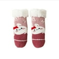 thumbnail image 1 of Krdevn Baby Socks - Rends Baby Slipper Socks Christmas Toddler Fuzzy Socks Warm Fleece Non Winter Socks - Socks for Baby Girl,Color:Pink,Size:0-2 Years, 1 of 4