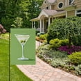thumbnail image 2 of Yayeee Garden Flag 12" x 18" Double Sided Outdoor Yard Lawn Holiday Decorations, Green Martini Glass, 2 of 6