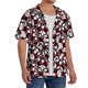 thumbnail image 2 of Balery French Bulldog1 Camisa Casual de Manga Corta con Botones para Hombre, Texturizada, Estilo Cubano, para Playa, Verano-3X-Large, 2 of 5