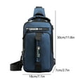 thumbnail image 3 of Sling Bag for Men Women Shoulder Backpack Chest Bags Crossbody Daypack with Earphone Hole for Hiking Camping Outdoor Trip, 3 of 8