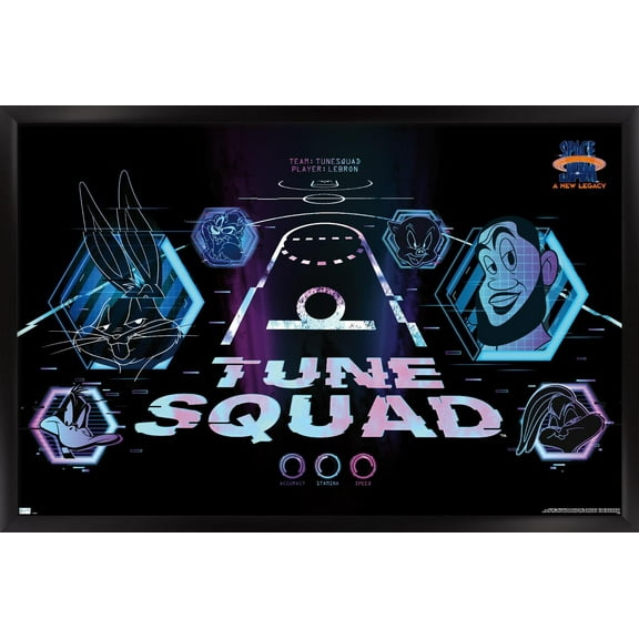 Space Jam: A New Legacy - Half Court Wall Poster, 14.725" x 22.375", Framed