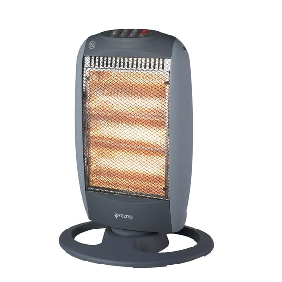Calefactor Calentador Halogeno Eléctrico De Cuarzo Voltio 3 Niveles gris 1