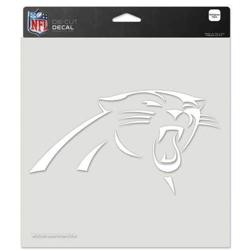 Calcomanía troquelada de los Carolina Panthers de la NFL de WinCraft, 8x8, color del equipo