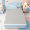 thumbnail image 4 of Erosebridal Aesthetic Abstract Stripes Zipper Full Size Comforter Sets with Fitted Sheet and 2 Pillowcases,Mid-Century Lines Zipper Bedding Set,Light Gray Reversible,4pcs, 4 of 7