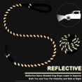 thumbnail image 4 of 2 Pack Dog leashes for Large Dogs Rope Leash Heavy Duty Dog Leash with Comfortable Padded Handle and Highly Reflective Threads 5 FT Dogs(Orange+Black), 4 of 5