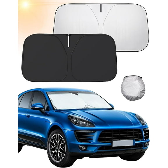 Windshield Sun Shade, 55 * 27.5IN Foldable Car Front Window Shades for Sun UV Block, Windshield Cover Sun Visor for Most Cars SUVs Trucks