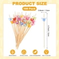 thumbnail image 3 of Uxcell 100-Pack Palillos de Cóctel, Palillos de Bambú Elegantes de 4.7 Pulgadas para Barbacoa/Charcutería/Bebidas/Frutas [Multicolor, Perla de Mariposa], 3 of 6