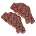 thumbnail image 3 of 2 piezas de filetes falsos decorativos de simulación (marrón), 3 of 7