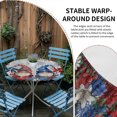 thumbnail image 2 of Independence Day Gnomes Round Tablecloth for 36-44 Inch Tables, Fitted Table Cover with Elastic Edge, Red Blue Floral Gray Wood Waterproof Outdoor Table Cloth Protector for Patio Garden Dinner Picnic, 2 of 9