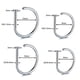 thumbnail image 3 of Stud de nariz de aro de nariz en forma de D de titanio de 20 g Sincero Electrónica, 3 of 5