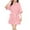 Pink, variant on FNFFH Womens Fluffy Bathrobe Soft Short Sleeve Terry Cloth Robe Short Super Absorbent Spa Bath Robes with Pockets and Belt