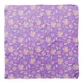 thumbnail image 4 of Bimba Purple Leaves & Periwinkle Floral Pure Silk Printed Scarf Dupatta Head Neck Wrap Bandanas For Women 40 x 40 Inches, 4 of 6